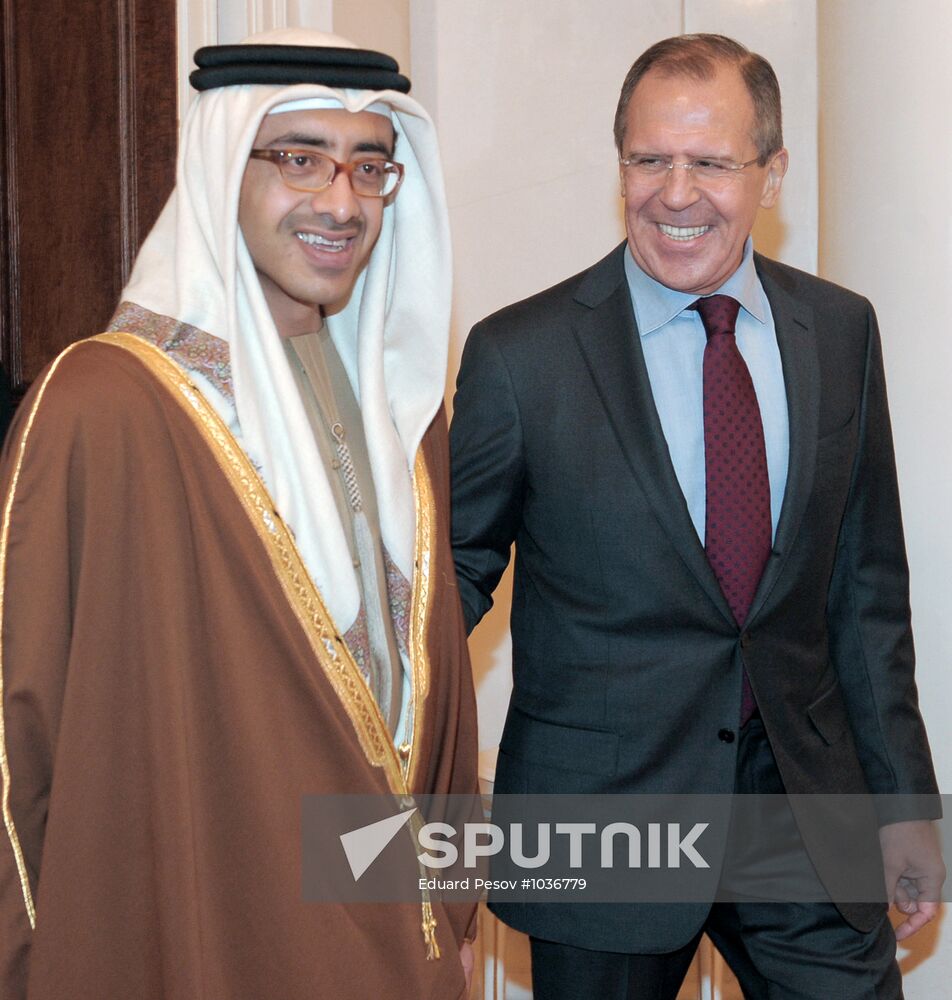 Sergei Lavrov meets with Abdullah Bin Zayed Al Nahyan