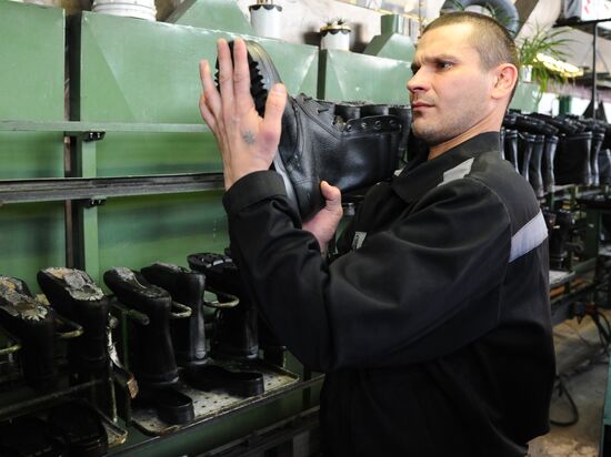 Shoe-making workshop at penitentiary, Chelyabinsk region