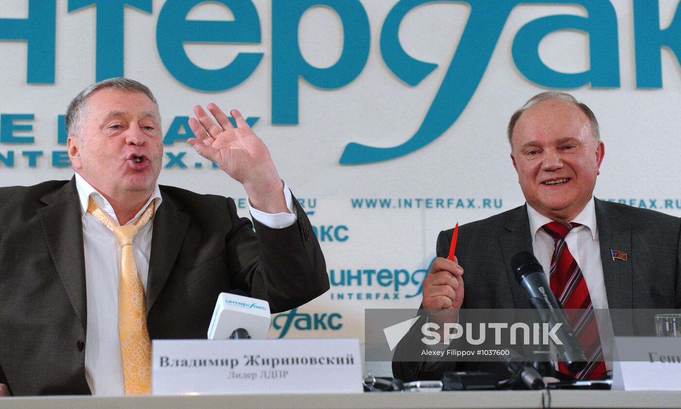 Press conference by Vladimir Zhirinovsky, Gennady Zyuganov