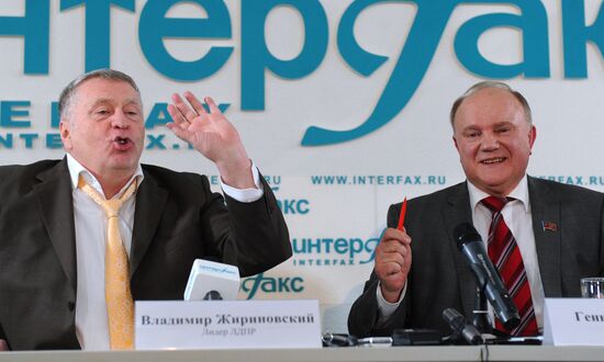 Press conference by Vladimir Zhirinovsky, Gennady Zyuganov