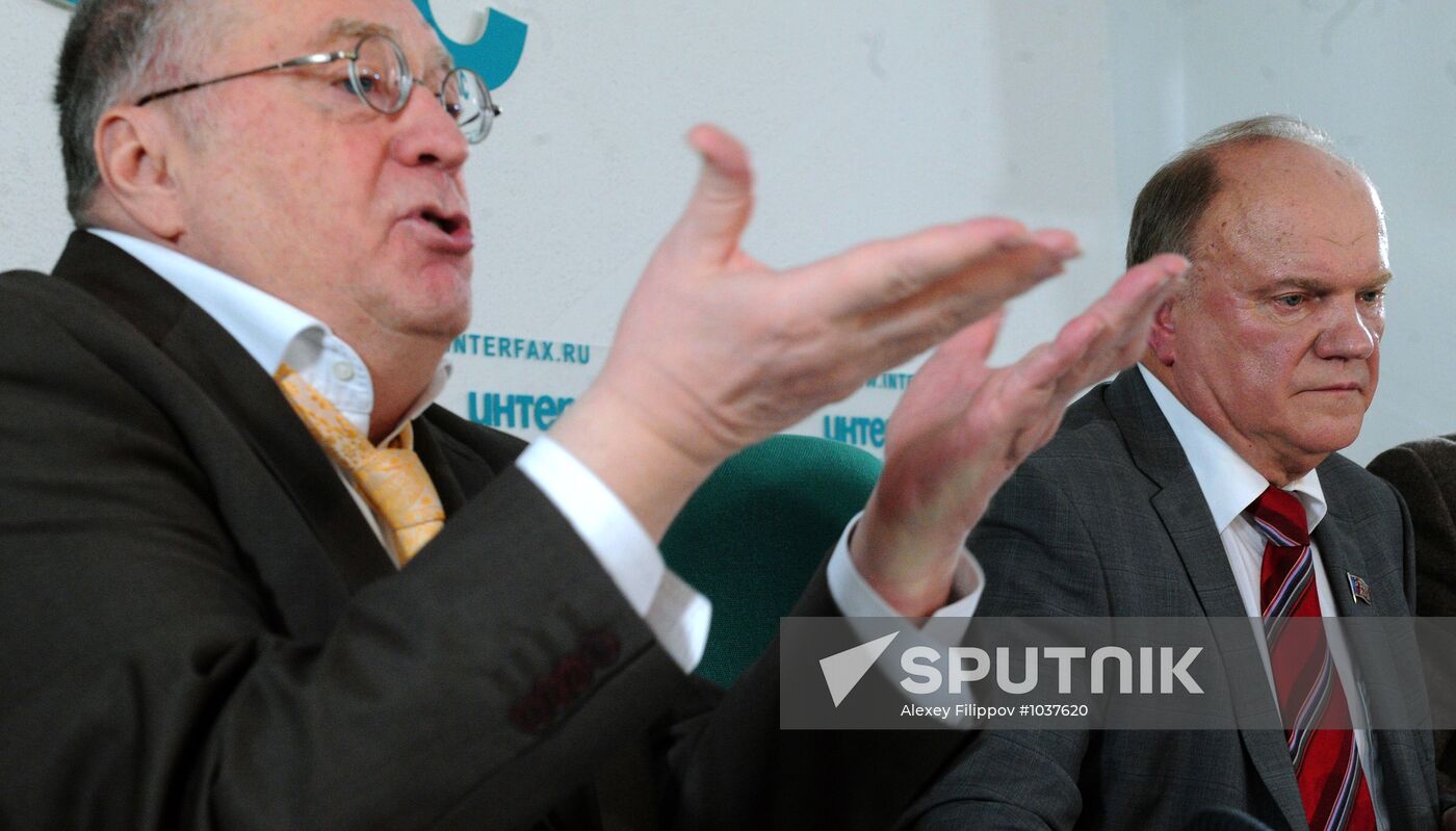 Press conference by Vladimir Zhirinovsky, Gennady Zyuganov