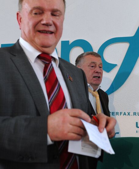 Press conference by Vladimir Zhirinovsky, Gennady Zyuganov