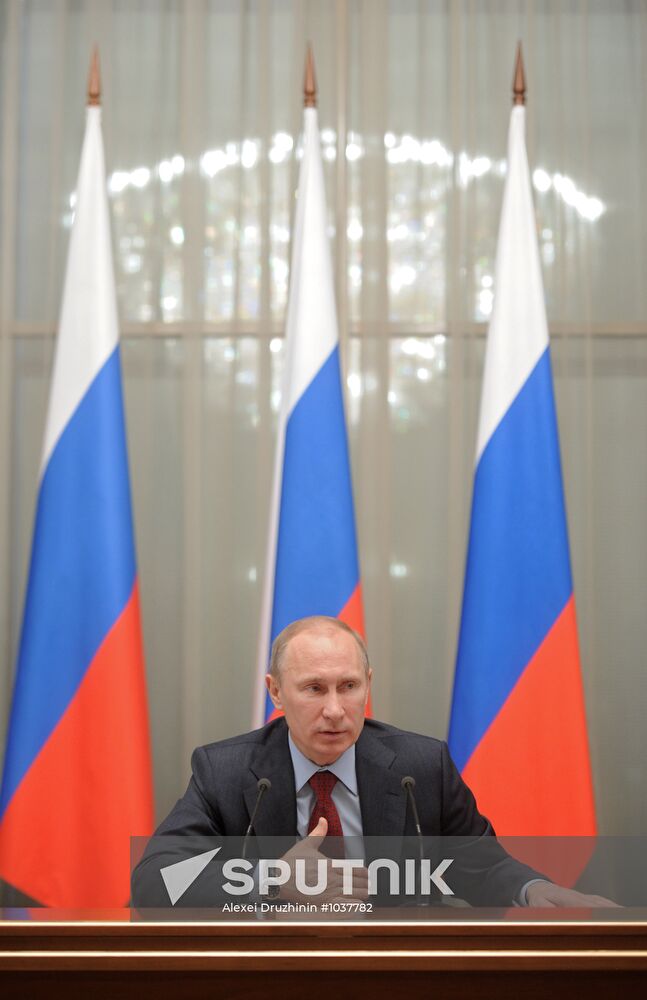 Vladimir Putin meets with Russian university rectors in Moscow