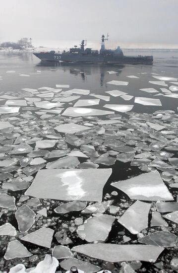 Baltic fleet patrol ship Yaroslav Mudry returns to home port