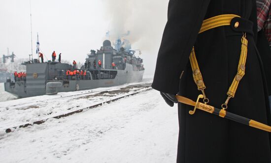 Baltic fleet patrol ship Yaroslav Mudry returns to home port