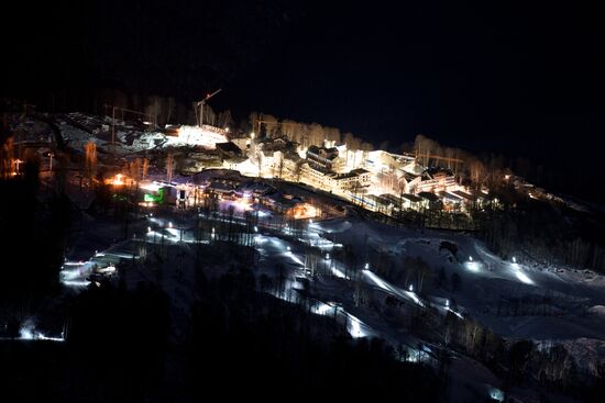 Krasnaya Polyana at night