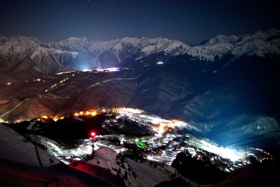Krasnaya Polyana at night