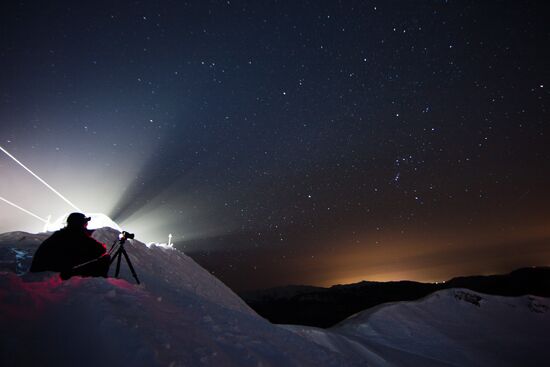 Krasnaya Polyana at night