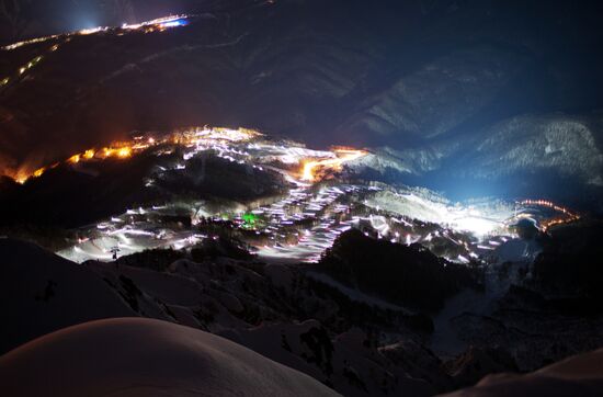 Krasnaya Polyana at night