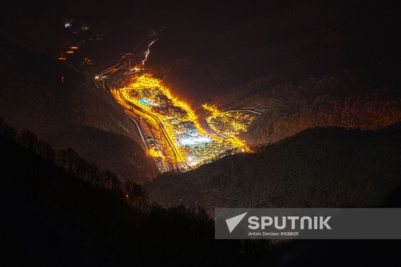 Krasnaya Polyana at night