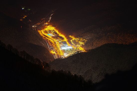 Krasnaya Polyana at night