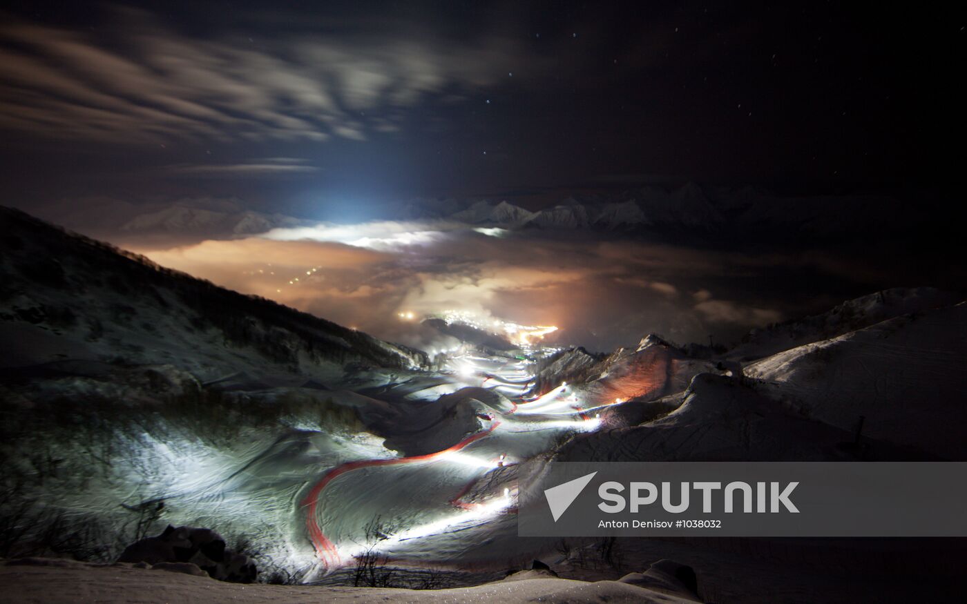 Krasnaya Polyana at night