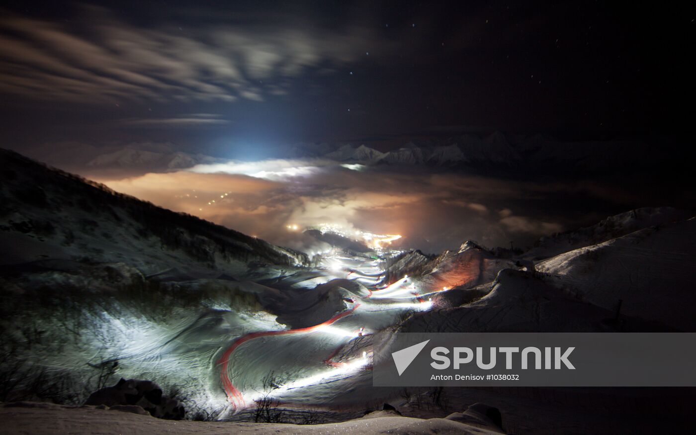 Krasnaya Polyana at night