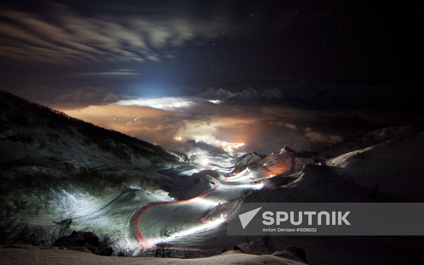 Krasnaya Polyana at night