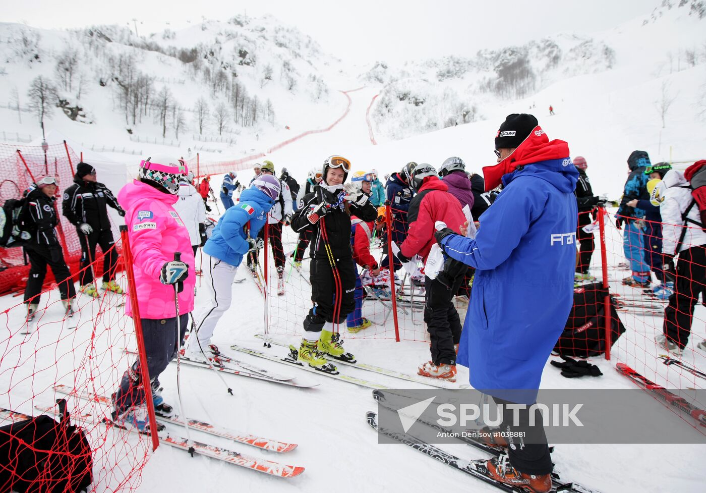 Alpine Skiing. FSI Ski World Cup. Women's tranining sessions