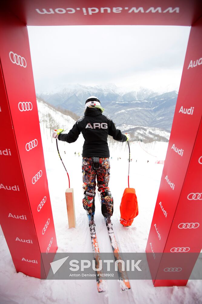 Alpine Skiing. FSI Ski World Cup. Women's tranining sessions