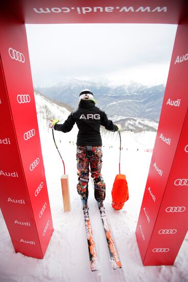 Alpine Skiing. FSI Ski World Cup. Women's tranining sessions