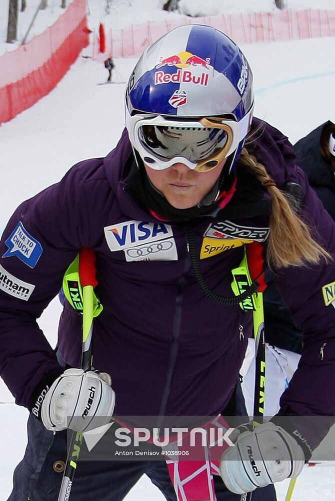 Alpine Skiing. FSI Ski World Cup. Women's tranining sessions