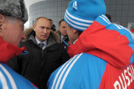 Vladimir Putin visits Paramonovo bobsled and tobogganing center