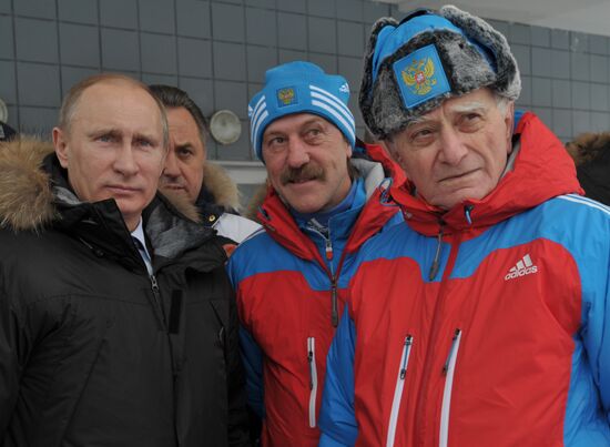 Vladimir Putin visits Paramonovo bobsled and tobogganing center