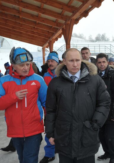 Vladimir Putin visits Paramonovo bobsled and tobogganing center