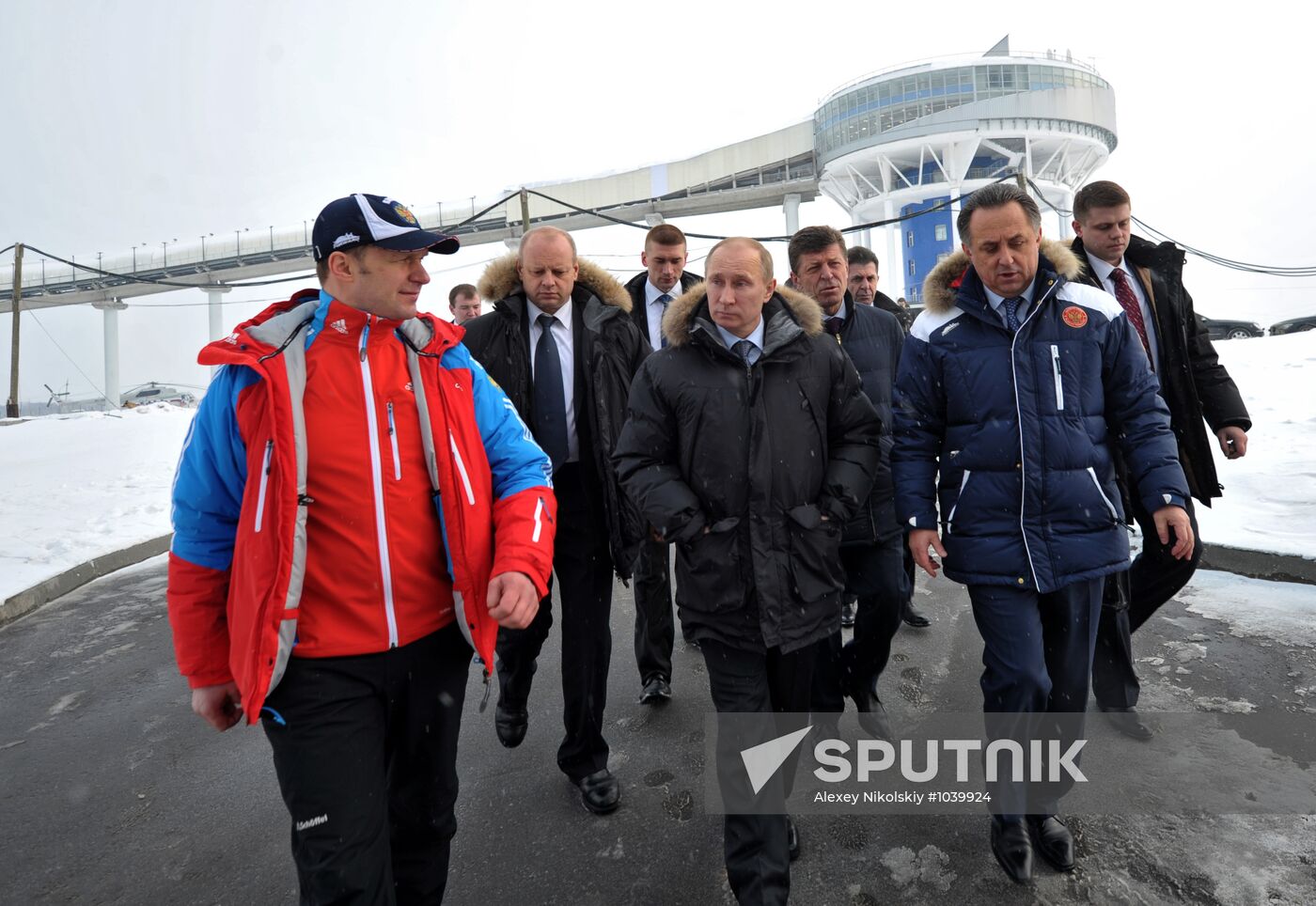 Vladimir Putin visits Paramonovo bobsleigh/luge complex