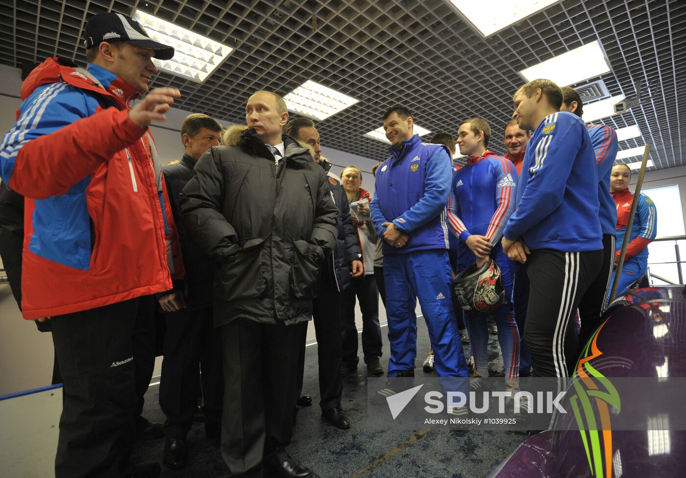 Vladimir Putin visits Paramonovo bobsleigh/luge complex