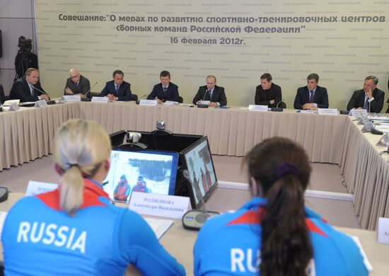 Vladimir Putin visits Paramonovo bobsleigh/luge complex