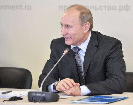 Vladimir Putin visits Paramonovo bobsleigh/luge complex