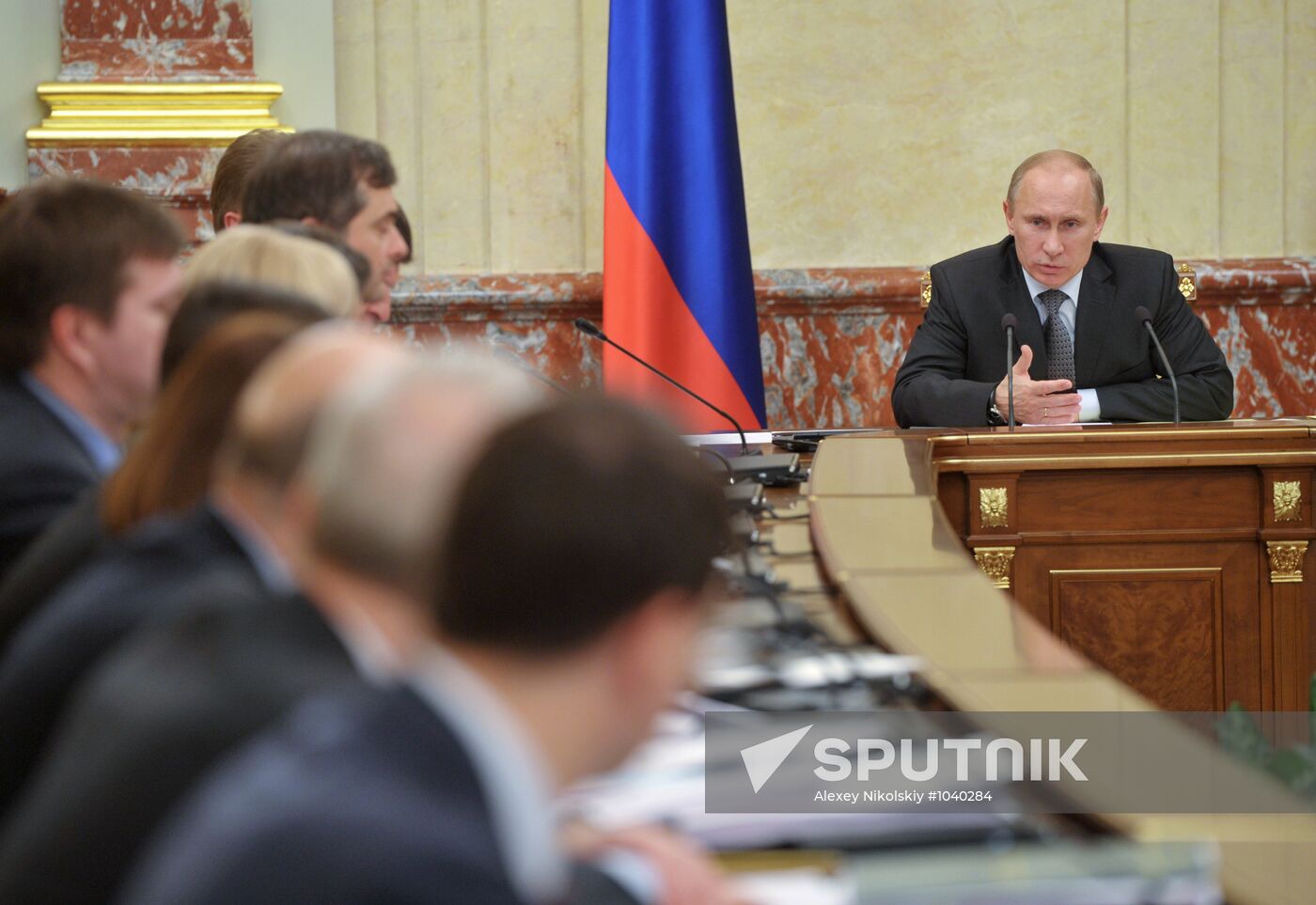 Vladimir Putin chairs government meeting