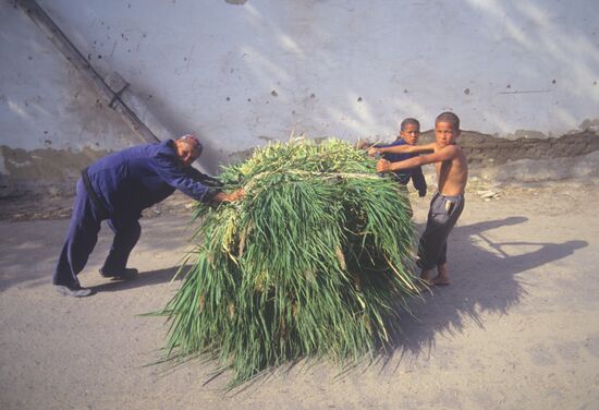 Residents of Uch-Sai village