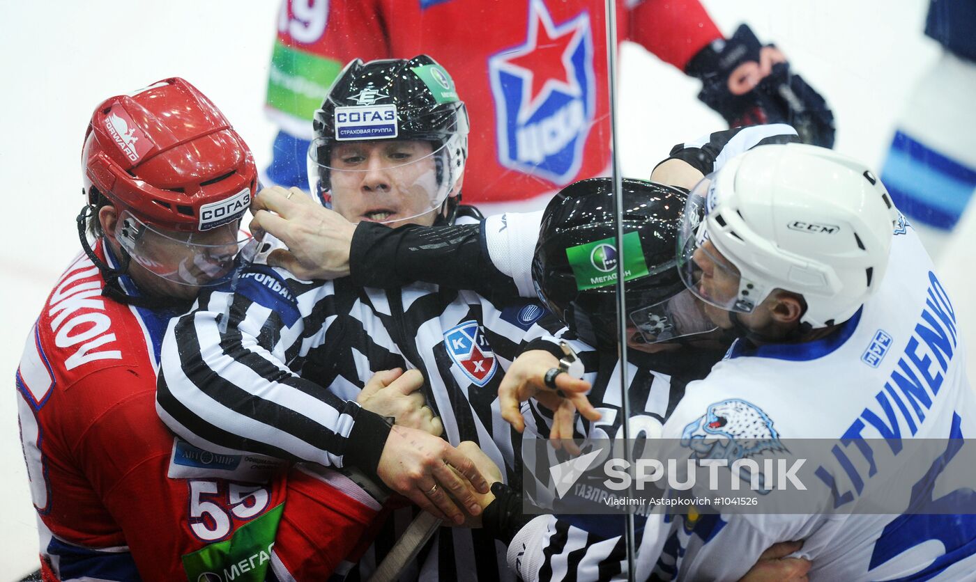 Ice Hockey. KHL. CSKA (Moscow) vs. Barys (Astana)