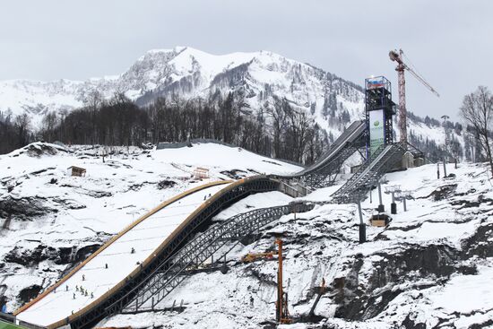 Opening of ski jumping complex Russian Hills in Krasnaya Polyana