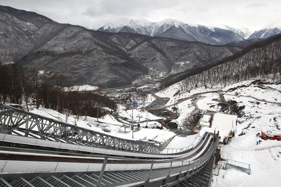 Opening of ski jumping complex Russian Hills in Krasnaya Polyana