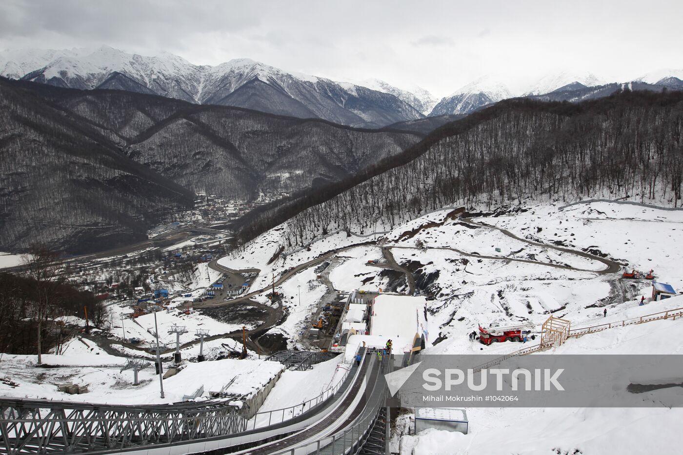 Opening of ski jumping complex Russian Hills in Krasnaya Polyana