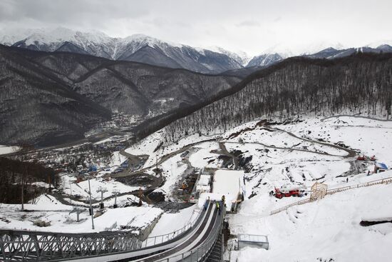Opening of ski jumping complex Russian Hills in Krasnaya Polyana