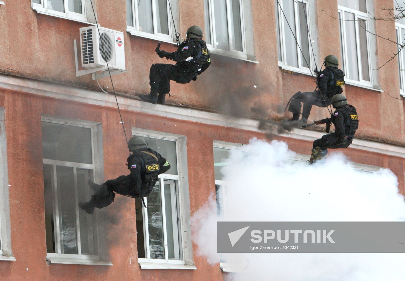 Anti-terrorism exercises of FSB special forces and Russian MVD