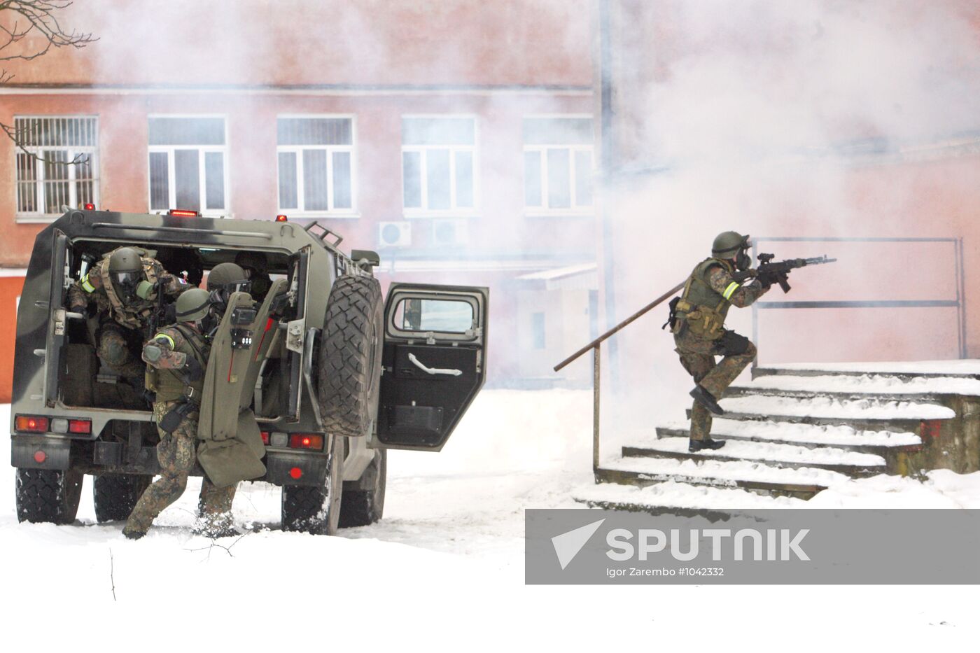 Anti-terrorism exercises of FSB special forces and Russian MVD