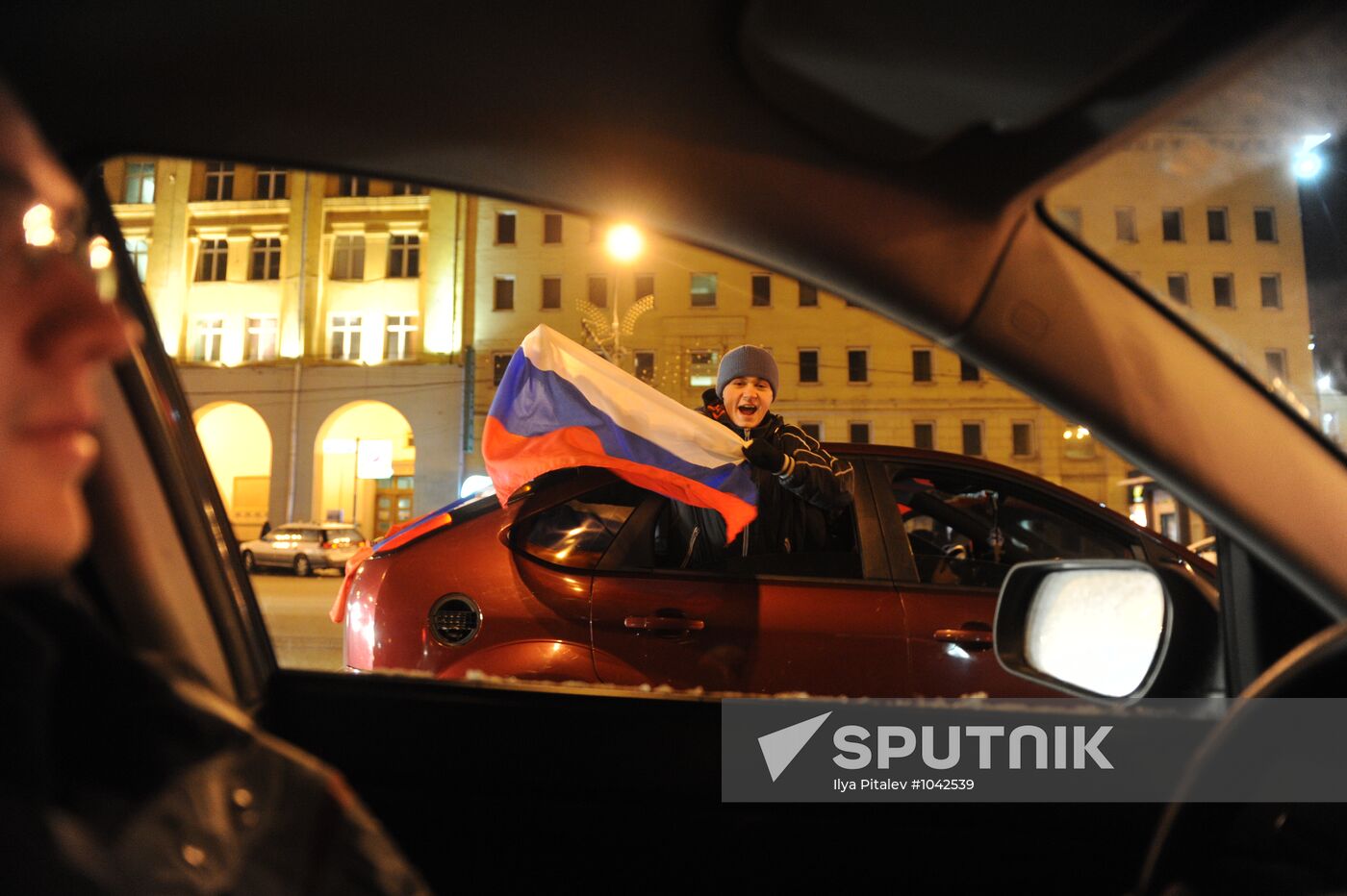 Motor rally to support presidential candidate Vladimir Putin