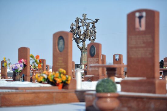Memorial to victims of terrorist attack in Beslan