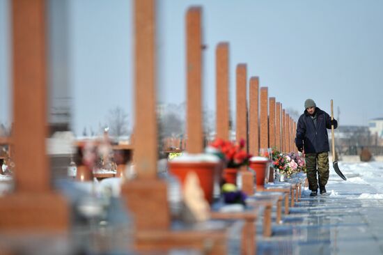 Memorial to victims of terrorist attack in Beslan
