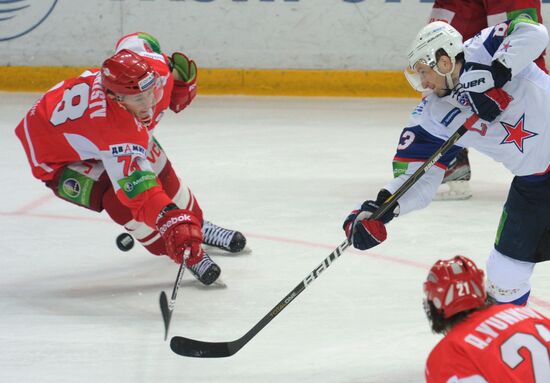 KHL. Spartak Moscow vs. SKA St. Petersburg