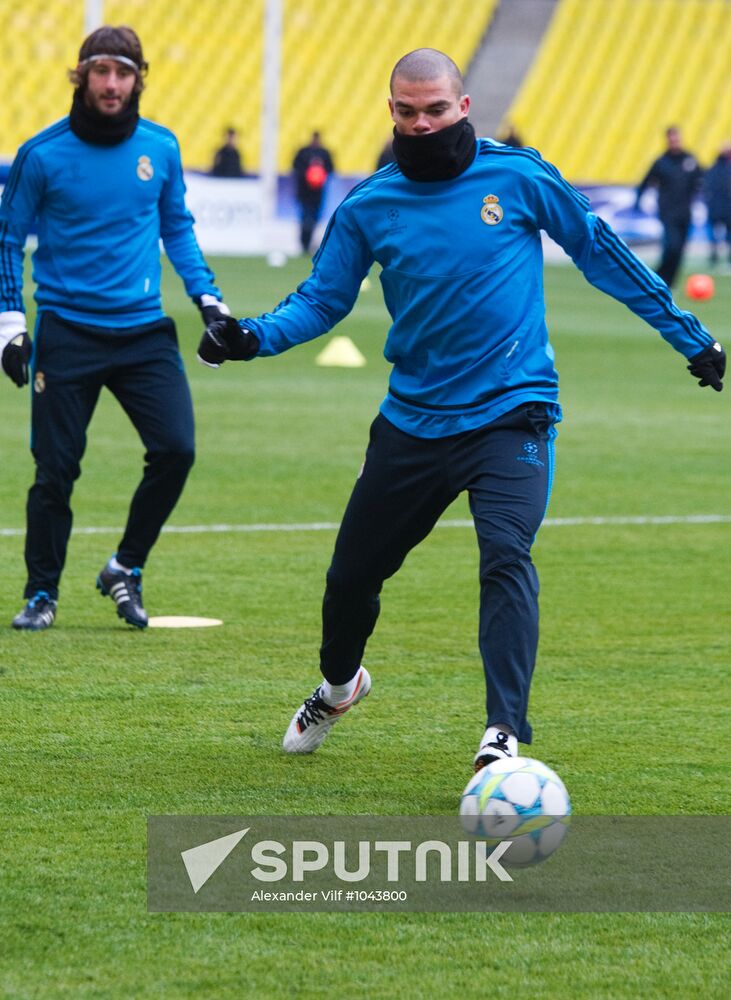 UEFA Champions League. Real Madrid holds training session