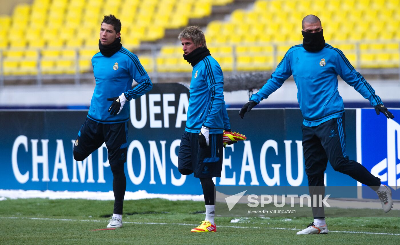 UEFA Champions League. Real Madrid holds training session