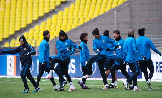 UEFA Champions League. Real Madrid holds training session