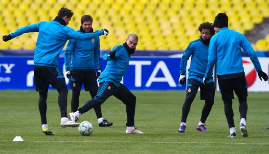 UEFA Champions League. Real Madrid holds training session