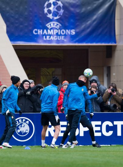 UEFA Champions League. Real Madrid holds training session