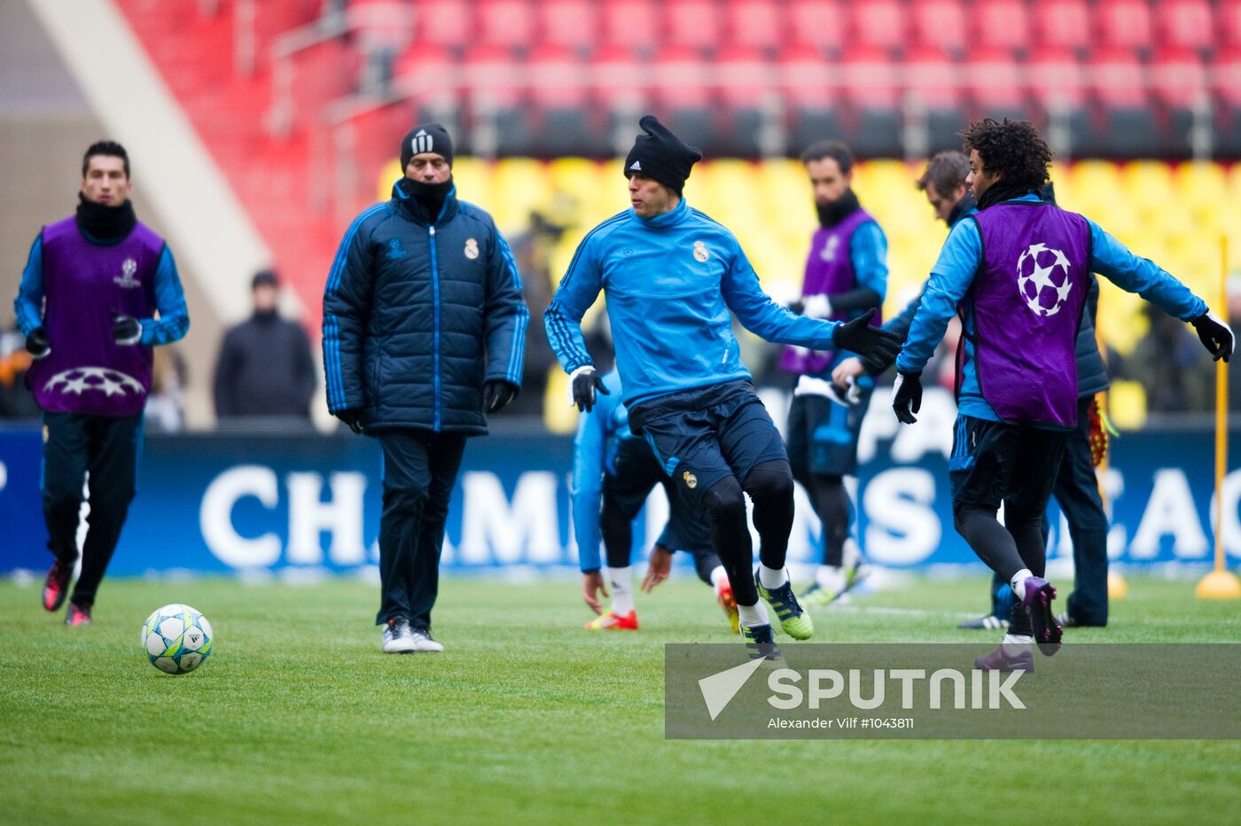 UEFA Champions League. Real Madrid holds training session