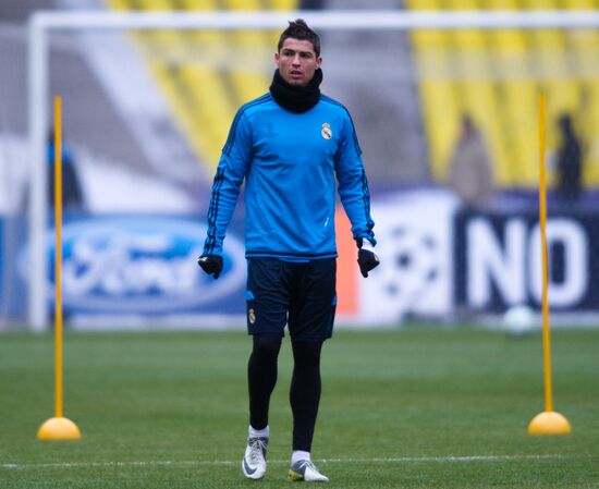 UEFA Champions League. Real Madrid holds training session