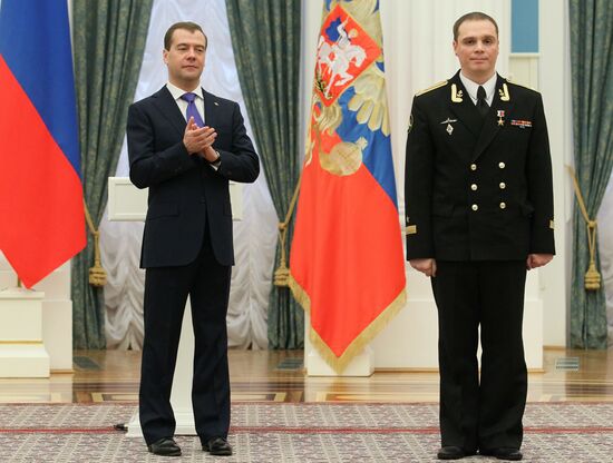 Dmitry Medvedev presents state awards in Kremlin